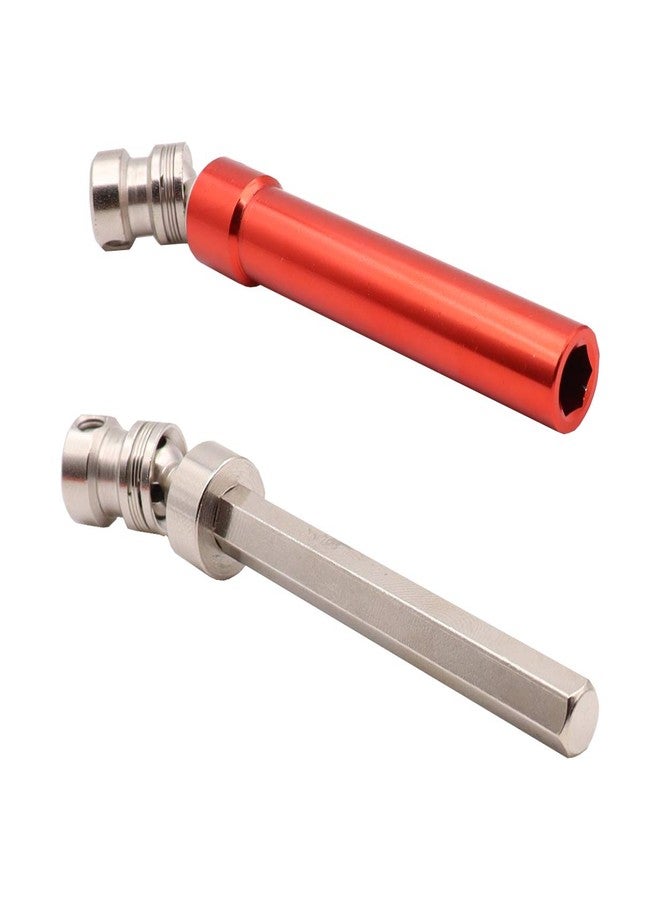 Treehobby 2PCS Steel Universal Drive Shaft CVD Universal Joint Compatible with 1/10 RC Axial SCX10 D90 Tamiya CC01 RC Crawler Car Upgrade Accessories (Red) - Image 5